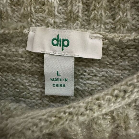 Women's Green Knit Pullover Sweater Long Sleeve Relaxed Fit Size L - NWT - Picture 8 of 9